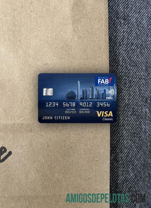 Primeiro visto bancário de Abu Dhabi nos Emirados Árabes Unidos Classic Photolook Front amostra